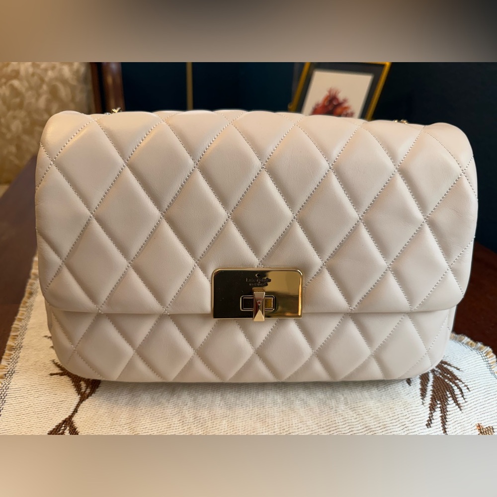 Kate Spade Carey Medium Flap Shoulder Bag - Meringue